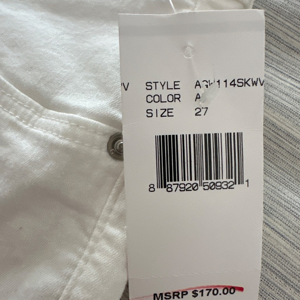 AG super skinny white jeans size 27. NWT - Picture 2 of 4